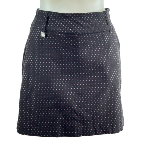 SWING Women's Skort Polka Dot Pull On Banded Waist Active Wear Stretch Size 10 - Picture 1 of 9